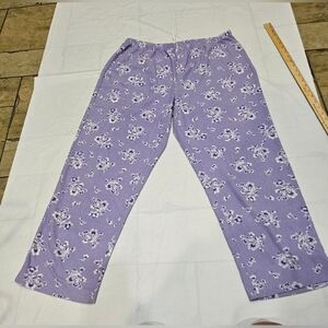 Purple Floral Pajama Pants XL